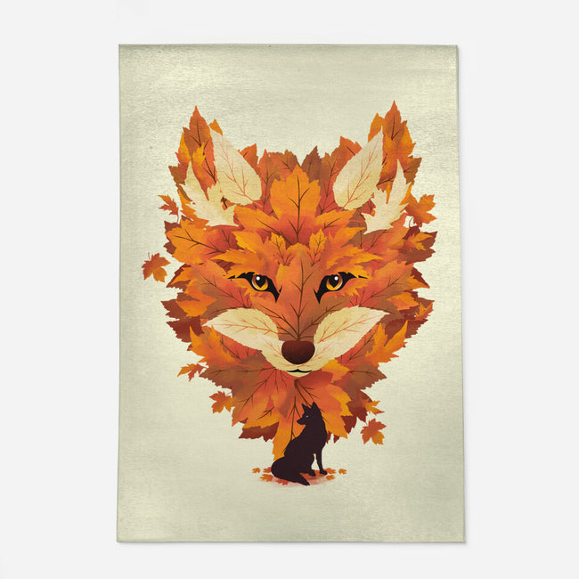 Autumn Leaves Fox-None-Indoor-Rug-dandingeroz