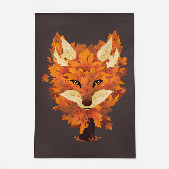 Autumn Leaves Fox-None-Indoor-Rug-dandingeroz