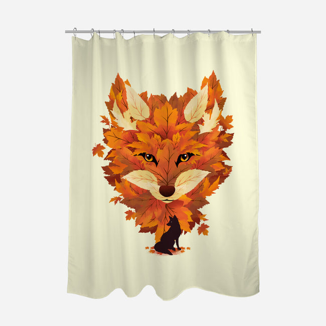 Autumn Leaves Fox-None-Polyester-Shower Curtain-dandingeroz