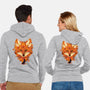 Autumn Leaves Fox-Unisex-Zip-Up-Sweatshirt-dandingeroz