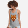 Autumn Leaves Fox-Womens-Racerback-Tank-dandingeroz