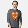 Autumn Leaves Fox-Mens-Long Sleeved-Tee-dandingeroz