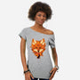 Autumn Leaves Fox-Womens-Off Shoulder-Tee-dandingeroz