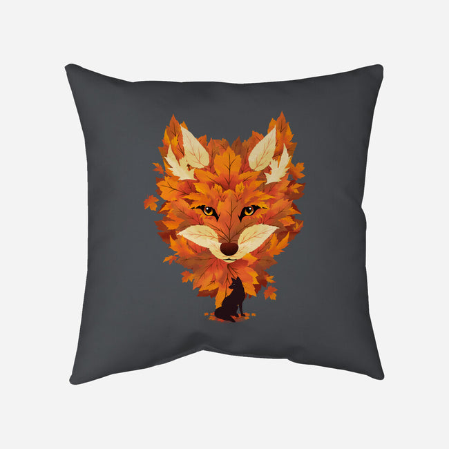 Autumn Leaves Fox-None-Non-Removable Cover w Insert-Throw Pillow-dandingeroz