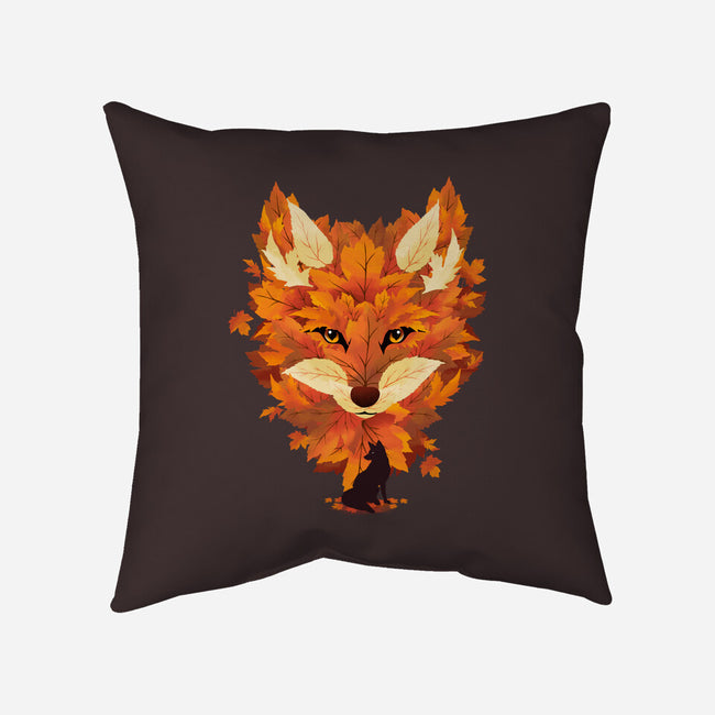 Autumn Leaves Fox-None-Non-Removable Cover w Insert-Throw Pillow-dandingeroz