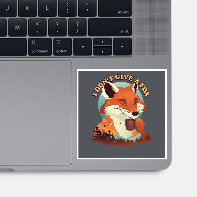 Don't Give A Fox-None-Glossy-Sticker-dandingeroz