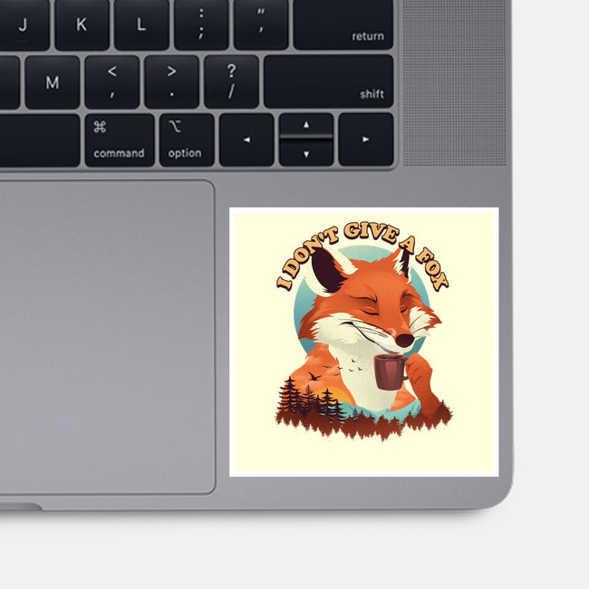 Don't Give A Fox-None-Glossy-Sticker-dandingeroz