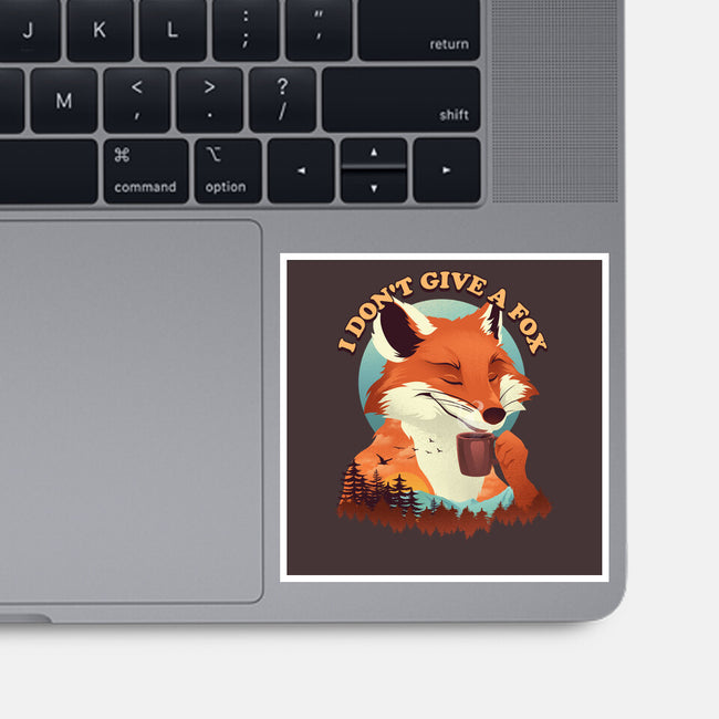 Don't Give A Fox-None-Glossy-Sticker-dandingeroz