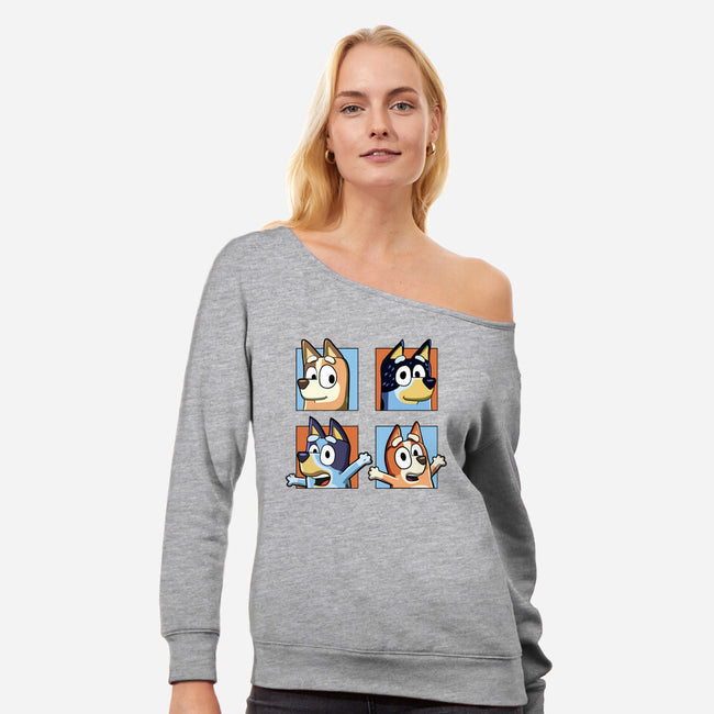 Family Portrait-Womens-Off Shoulder-Sweatshirt-nickzzarto