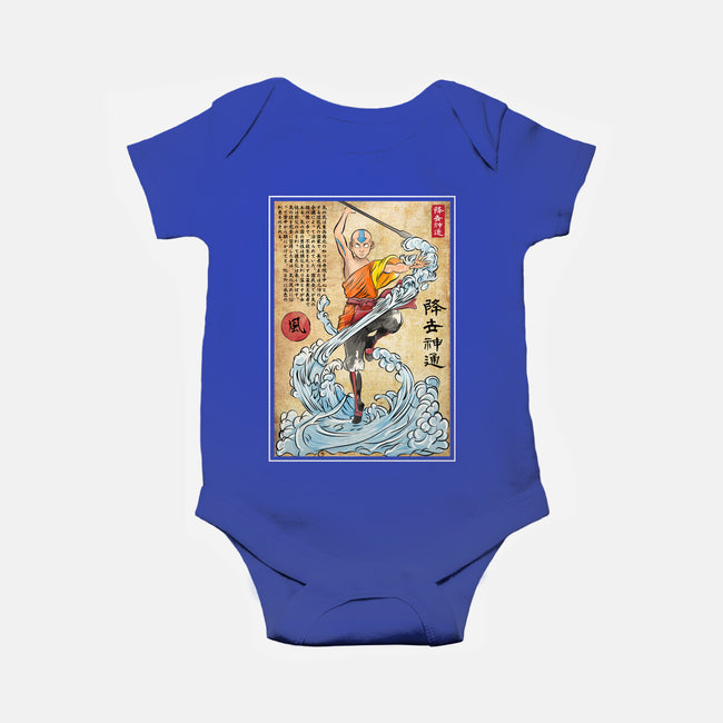 Air Nomad Master Woodblock-Baby-Basic-Onesie-DrMonekers