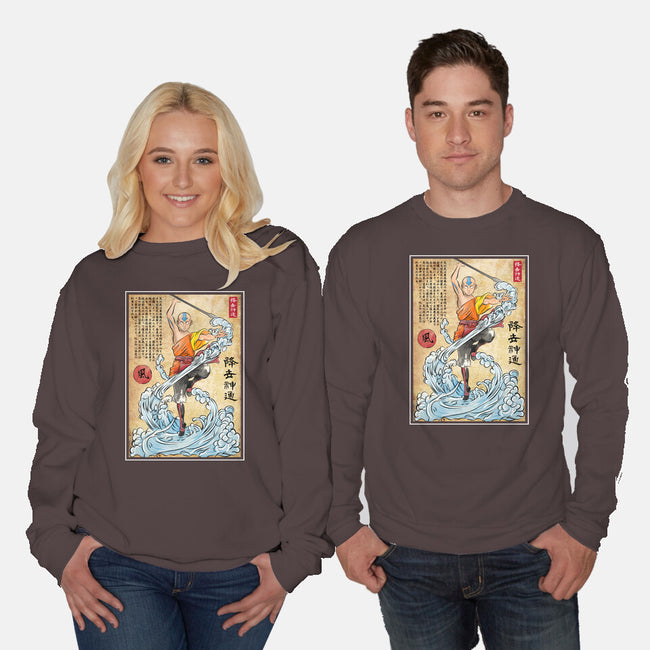 Air Nomad Master Woodblock-Unisex-Crew Neck-Sweatshirt-DrMonekers