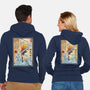 Air Nomad Master Woodblock-Unisex-Zip-Up-Sweatshirt-DrMonekers