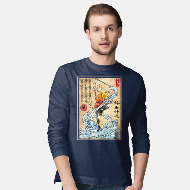 Air Nomad Master Woodblock-Mens-Long Sleeved-Tee-DrMonekers