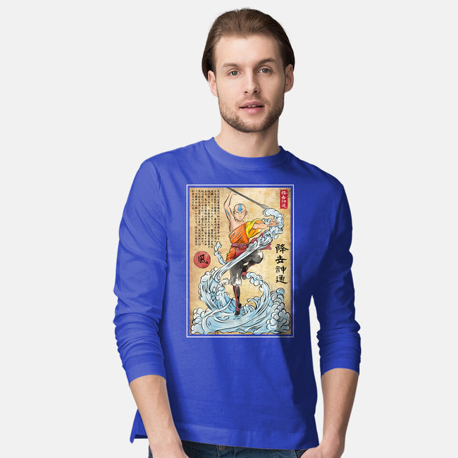 Air Nomad Master Woodblock-Mens-Long Sleeved-Tee-DrMonekers