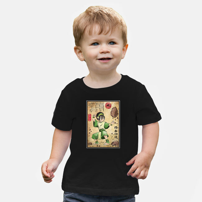 Earth Kingdom Master Woodblock-Baby-Basic-Tee-DrMonekers