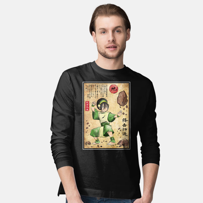 Earth Kingdom Master Woodblock-Mens-Long Sleeved-Tee-DrMonekers