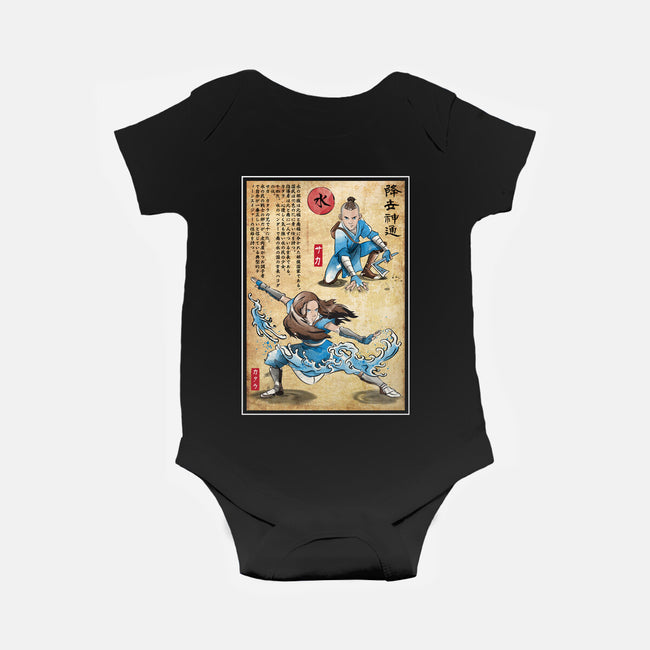 Water Tribe Master Woodblock-Baby-Basic-Onesie-DrMonekers