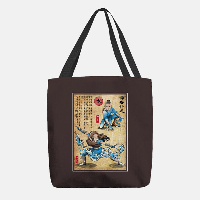 Water Tribe Master Woodblock-None-Basic Tote-Bag-DrMonekers