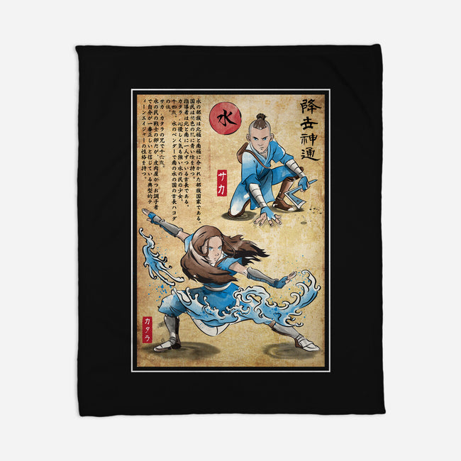 Water Tribe Master Woodblock-None-Fleece-Blanket-DrMonekers