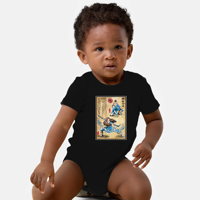 Water Tribe Master Woodblock-Baby-Basic-Onesie-DrMonekers