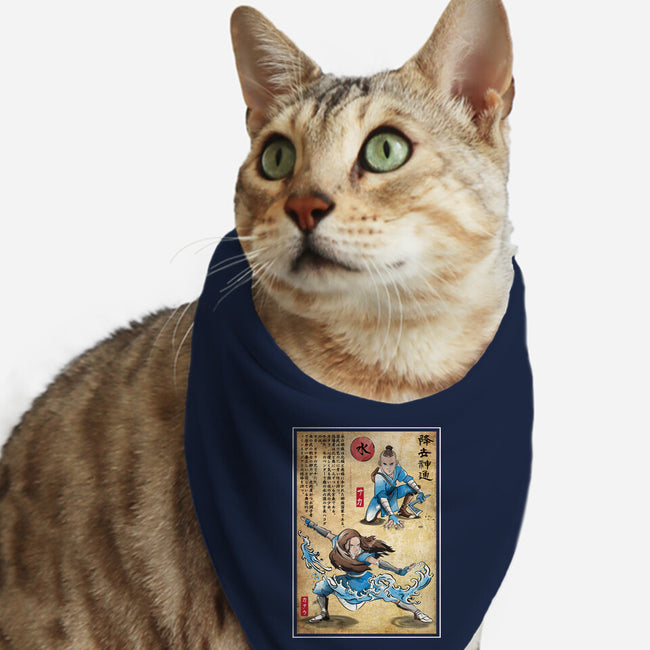 Water Tribe Master Woodblock-Cat-Bandana-Pet Collar-DrMonekers