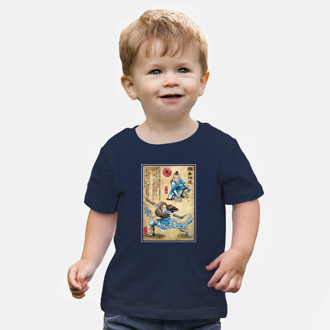 Water Tribe Master Woodblock-Baby-Basic-Tee-DrMonekers