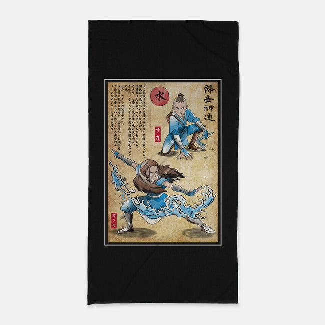 Water Tribe Master Woodblock-None-Beach-Towel-DrMonekers