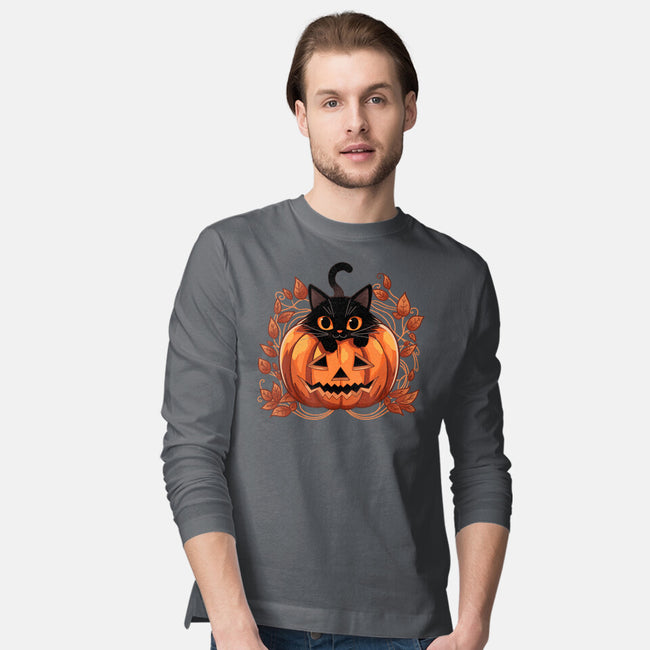 Pumpkin Paws-Mens-Long Sleeved-Tee-fanfreak1