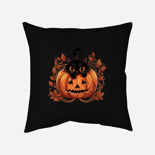 Pumpkin Paws-None-Removable Cover-Throw Pillow-fanfreak1