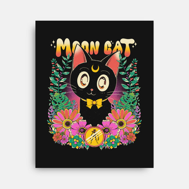 The Moon Kitten-None-Stretched-Canvas-GODZILLARGE