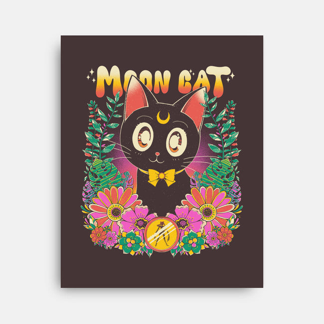 The Moon Kitten-None-Stretched-Canvas-GODZILLARGE