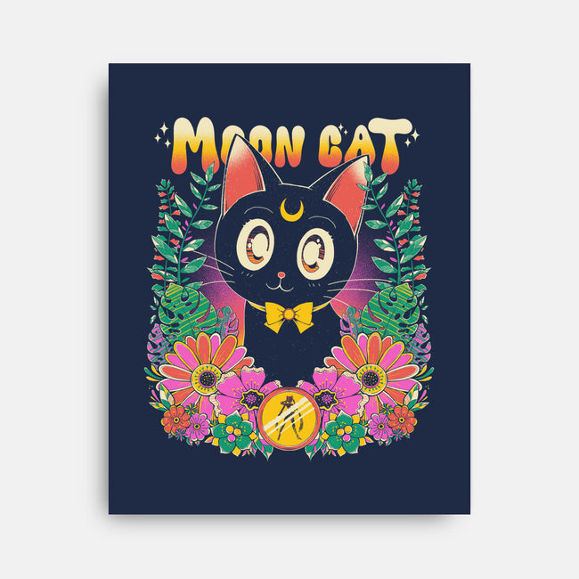 The Moon Kitten-None-Stretched-Canvas-GODZILLARGE