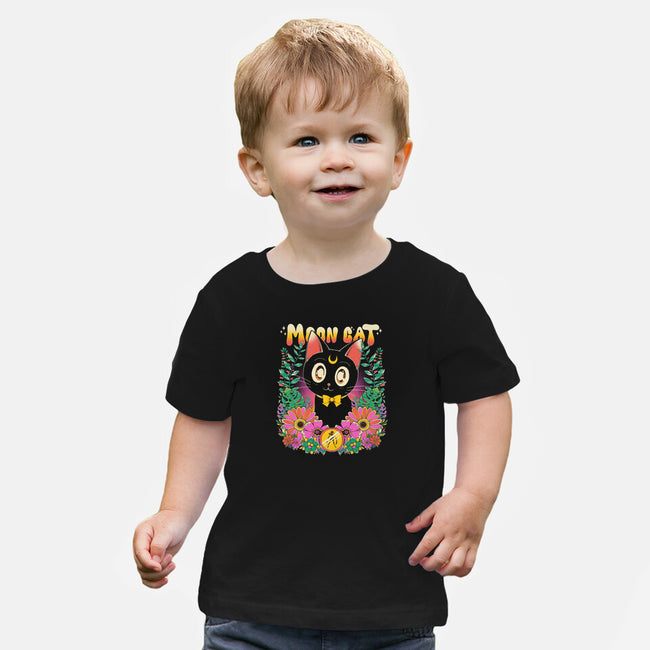 The Moon Kitten-Baby-Basic-Tee-GODZILLARGE