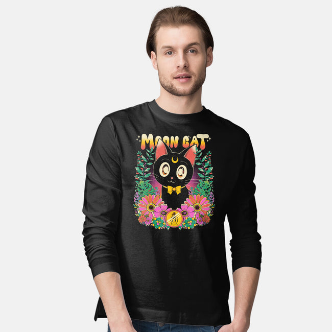 The Moon Kitten-Mens-Long Sleeved-Tee-GODZILLARGE