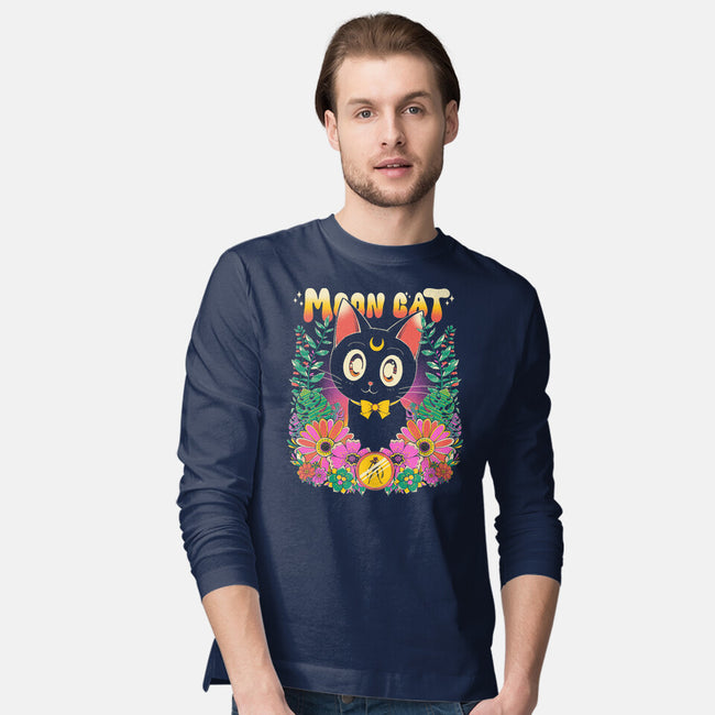 The Moon Kitten-Mens-Long Sleeved-Tee-GODZILLARGE