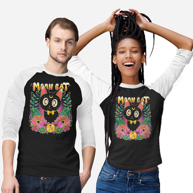 The Moon Kitten-Unisex-Baseball-Tee-GODZILLARGE