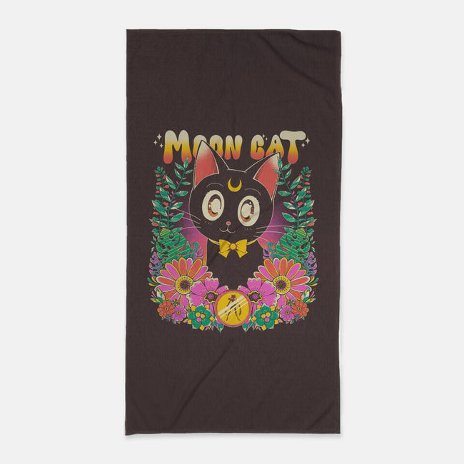 The Moon Kitten-None-Beach-Towel-GODZILLARGE