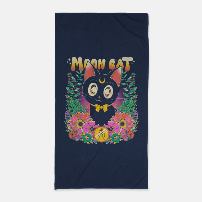 The Moon Kitten-None-Beach-Towel-GODZILLARGE