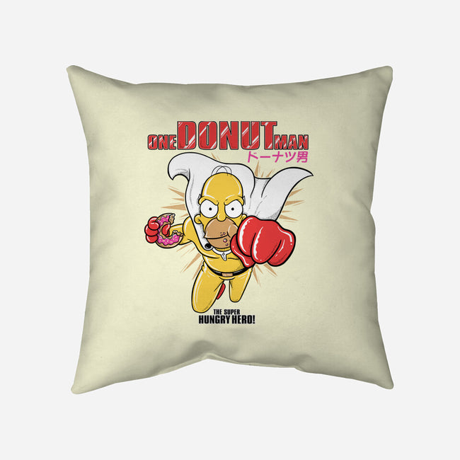 One Donut Man-None-Removable Cover-Throw Pillow-Umberto Vicente