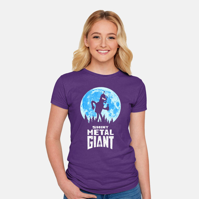 Shiny Metal Giant-Womens-Fitted-Tee-Vitaliy Klimenko