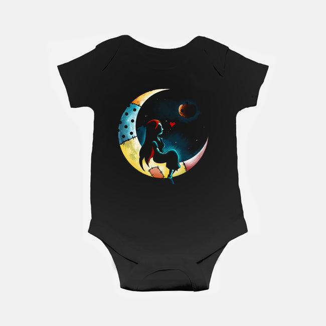 Love Halloween Moon-Baby-Basic-Onesie-Vallina84