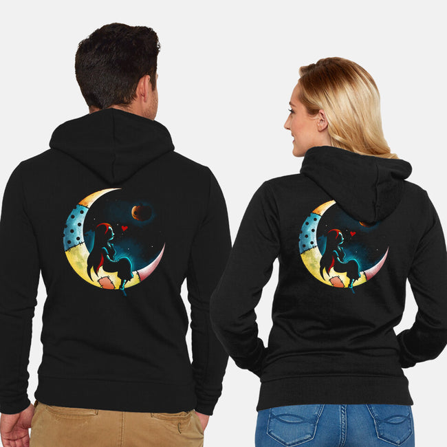 Love Halloween Moon-Unisex-Zip-Up-Sweatshirt-Vallina84