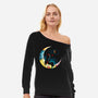 Love Halloween Moon-Womens-Off Shoulder-Sweatshirt-Vallina84