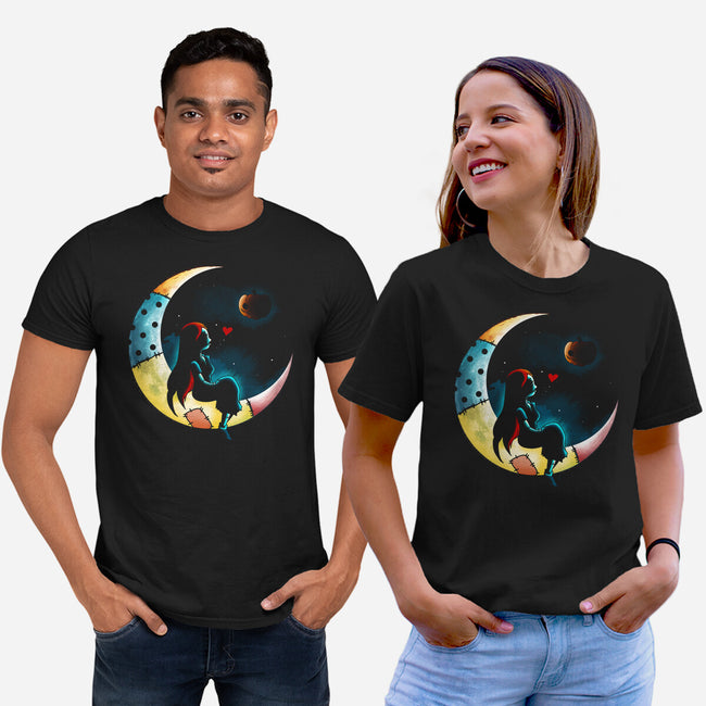 Love Halloween Moon-Unisex-Basic-Tee-Vallina84