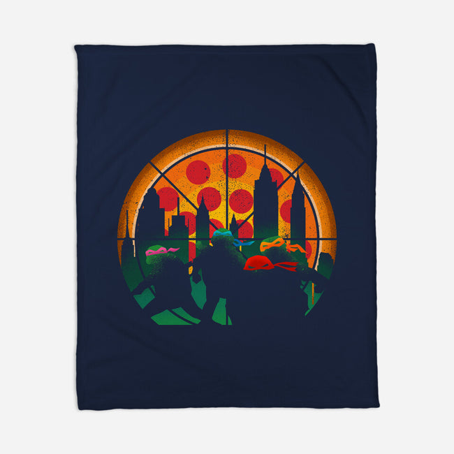 Slices Of City Adventure-None-Fleece-Blanket-sachpica