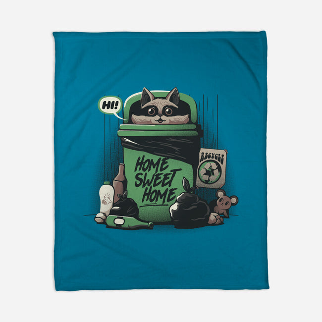 Home Sweet Home Garbage Raccoon-None-Fleece-Blanket-tobefonseca