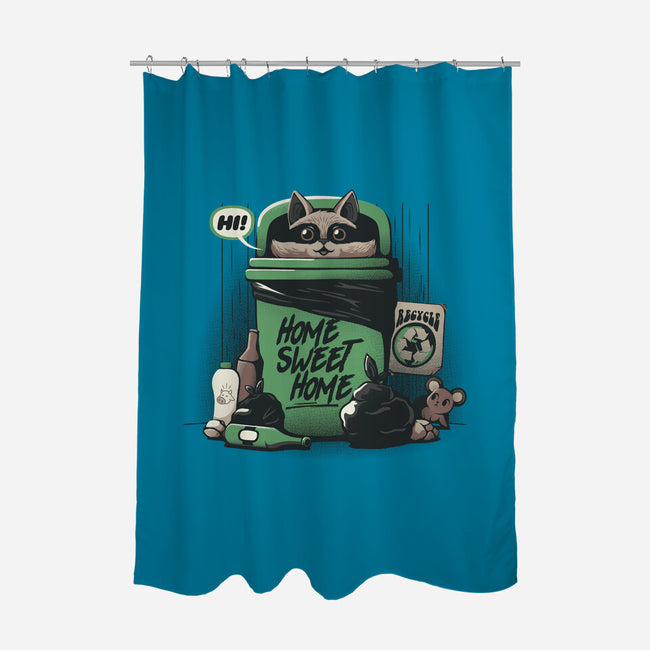 Home Sweet Home Garbage Raccoon-None-Polyester-Shower Curtain-tobefonseca