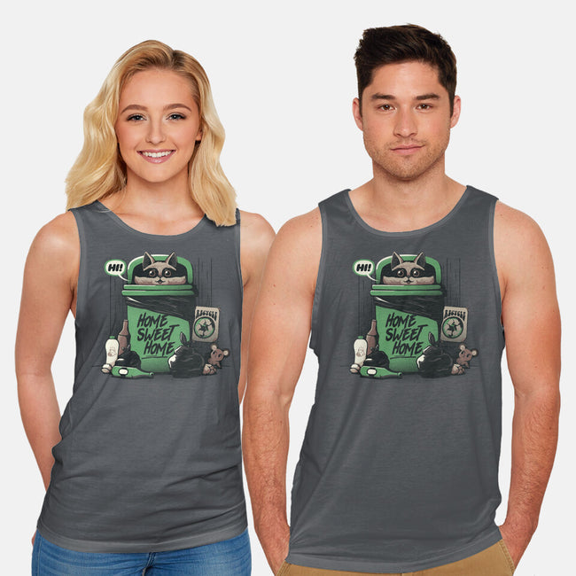 Home Sweet Home Garbage Raccoon-Unisex-Basic-Tank-tobefonseca