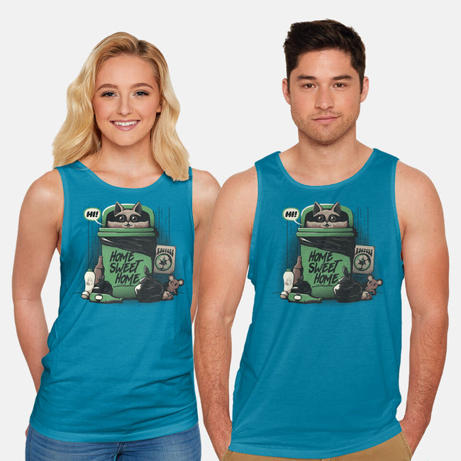 Home Sweet Home Garbage Raccoon-Unisex-Basic-Tank-tobefonseca