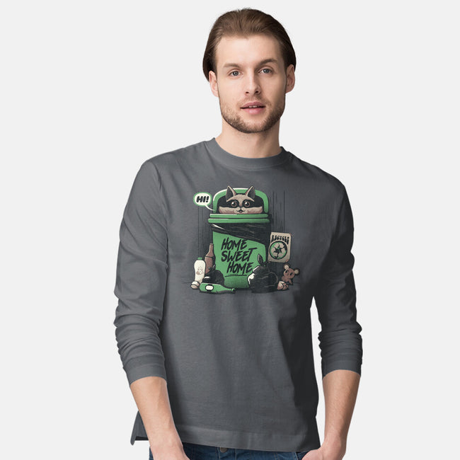 Home Sweet Home Garbage Raccoon-Mens-Long Sleeved-Tee-tobefonseca